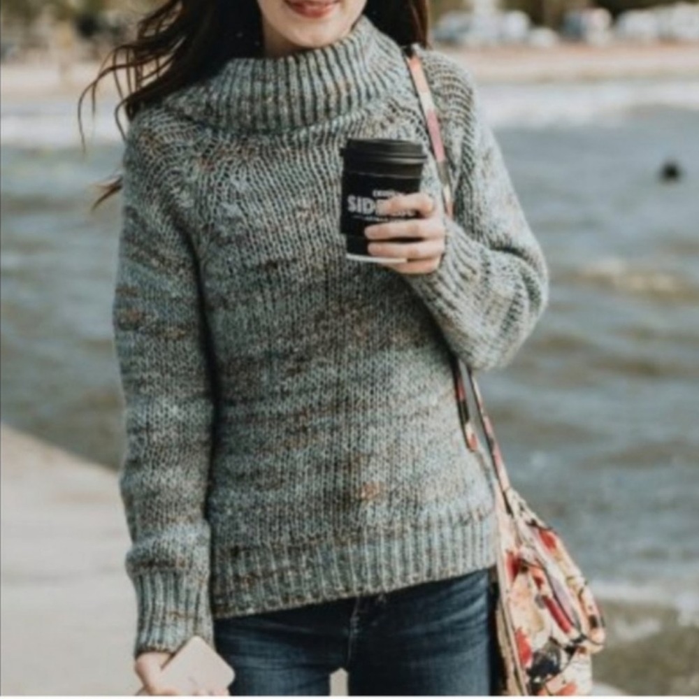 Anthropologie Moth Alpaca Wool Blend Chunky Knit Sweater Size S/P